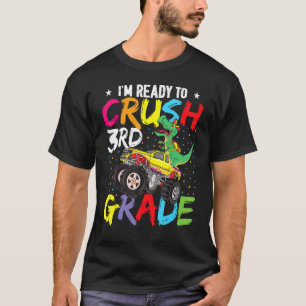 Dinosaurier Monster Truck bereit zum Brechen der 3 T-Shirt