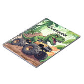 Dinosaurier Monster Truck Custom Back to School Notizblock (Linke Seite)