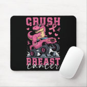 Dinosaurier Monster Truck Pink Ribbon Crush Brust  Mousepad (Mit Mouse)