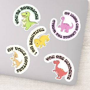 Dinosaurier Motivierend Aufkleberpack für Kinder Aufkleber