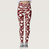 Dinosaurier Muster 01 w. DR BG Leggings (Vorderseite)
