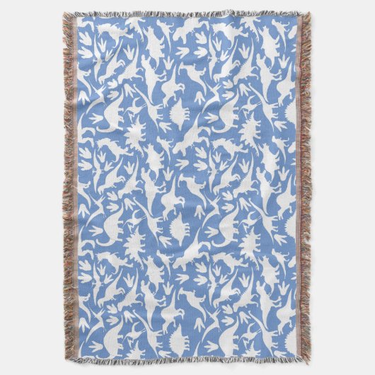 Dinosaurier Muster 01 w. LBlue BG Decke (Vorderseite Vertikal)