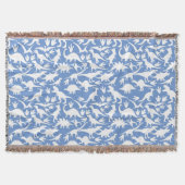 Dinosaurier Muster 01 w. LBlue BG Decke (Vorderseite)