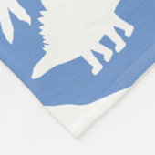 Dinosaurier Muster 01 w. LBlue BG Fleecedecke (Ecke)