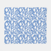 Dinosaurier Muster 01 w. LBlue BG Fleecedecke (Vorderseite (Horizontal))