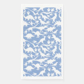 Dinosaurier Muster 01 w. LBlue BG Serviette (Vorderseite)