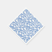 Dinosaurier Muster 01 w. LBlue BG Serviette (Ecke)
