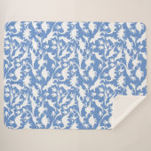 Dinosaurier Muster 01 w. LBlue BG Sherpadecke (Vorderseite (Horizontal))