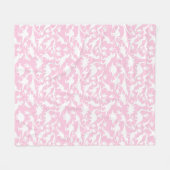 Dinosaurier Muster 01 w. LPink BG Fleecedecke (Vorderseite (Horizontal))