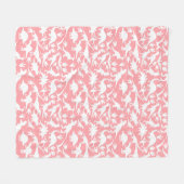 Dinosaurier Muster 01 w. Rosa BG Fleecedecke (Vorderseite (Horizontal))
