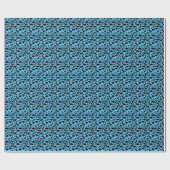 Dinosaurier Muster 01b. LBlue BG Geschenkpapier (Flach)