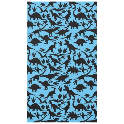 Dinosaurier Muster 01b. Lblue BG Tischdecke (Vorderseite)