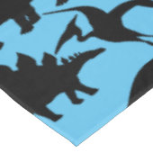Dinosaurier Muster 01b. Lblue BG Tischdecke (Schrägansicht)