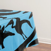 Dinosaurier Muster 01b. Lblue BG Tischdecke (Beispiel)