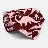 Dinosaurier Muster 05.P. DR BG Krawatte (Gerollt)