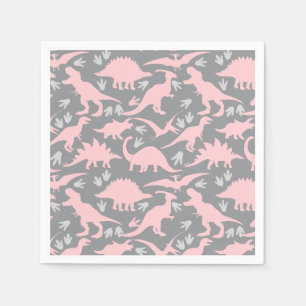Dinosaurier Muster 05.P. Gray BG Serviette