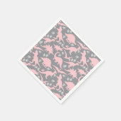 Dinosaurier Muster 05.P. Gray BG Serviette (Ecke)