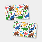 Dinosaurier-Muster Ausweis (Vorder- & Rückseite)