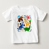 Dinosaurier-Muster Baby T-shirt (Vorderseite)