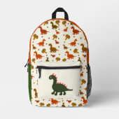 Dinosaurier-Muster Bedruckter Rucksack (Vorderseite)