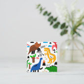 Dinosaurier-Muster Begleitkarte (Stehend Vorderseite)