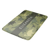 Dinosaurier Muster, Dinosaur Silhouette, Ihr Name Badematte (Schrägansicht)