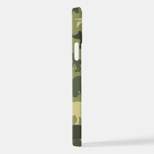 Dinosaurier Muster, Dinosaur Silhouette, Ihr Name iPhone Hülle (Rechte Seite)