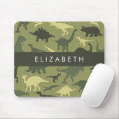 Dinosaurier Muster, Dinosaur Silhouette, Ihr Name Mousepad (Mit Mouse)