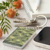 Dinosaurier Muster, Dinosaur Silhouette, Ihr Name Schlüsselanhänger (Vorderseite rechts)