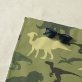 Dinosaurier Muster, Dinosaur Silhouette, Ihr Name Strandtuch (Beispiel)