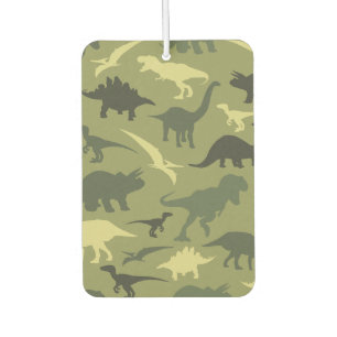 Dinosaurier-Muster, Dinosaurier-Silhouette, grüner Autolufterfrischer