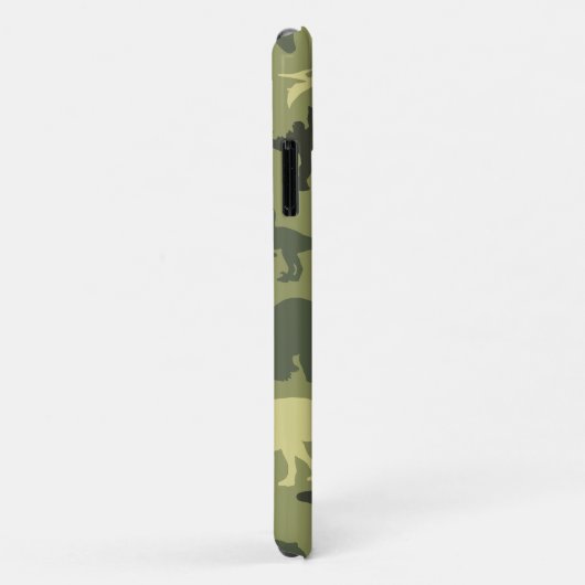 Dinosaurier-Muster, Dinosaurier-Silhouette, grüner Case-Mate iPhone Hülle (Hinten/Rechts)