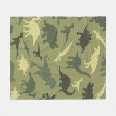 Dinosaurier-Muster, Dinosaurier-Silhouette, grüner Fleecedecke (Vorderseite (Horizontal))