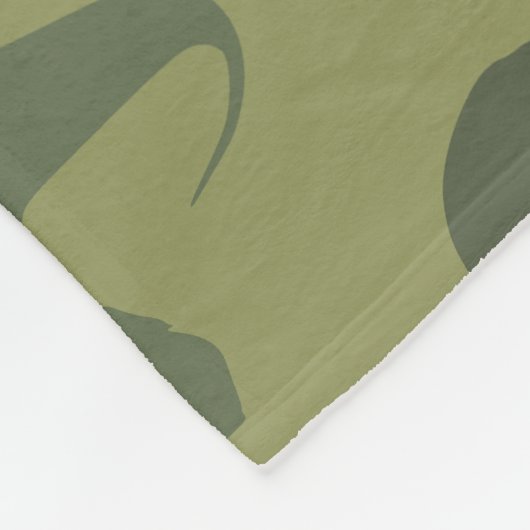 Dinosaurier-Muster, Dinosaurier-Silhouette, grüner Fleecedecke (Ecke)