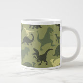 Dinosaurier-Muster, Dinosaurier-Silhouette, grüner Jumbo-Tasse (Rechts)