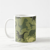 Dinosaurier-Muster, Dinosaurier-Silhouette, grüner Kaffeetasse (Links)