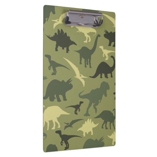 Dinosaurier-Muster, Dinosaurier-Silhouette, grüner Klemmbrett (Rechts)