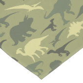 Dinosaurier-Muster, Dinosaurier-Silhouette, grüner Mittelgroßer Tischläufer (Ecke)