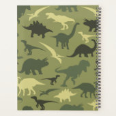 Dinosaurier-Muster, Dinosaurier-Silhouette, grüner Planer (Rückseite)