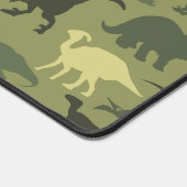 Dinosaurier-Muster, Dinosaurier-Silhouette, grüner Schreibtischunterlage (Ecke)