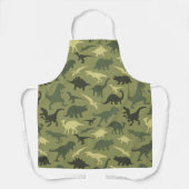 Dinosaurier-Muster, Dinosaurier-Silhouette, grüner Schürze (Vorderseite)