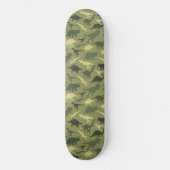 Dinosaurier-Muster, Dinosaurier-Silhouette, grüner Skateboard (Vorderseite)
