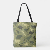 Dinosaurier-Muster, Dinosaurier-Silhouette, grüner Tasche (Rückseite)