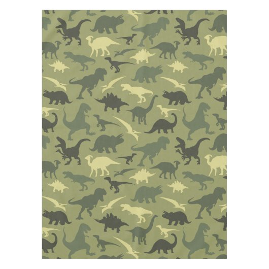 Dinosaurier-Muster, Dinosaurier-Silhouette, grüner Tischdecke (Vorderseite)