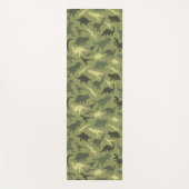 Dinosaurier-Muster, Dinosaurier-Silhouette, grüner Yogamatte (Vorderseite)