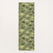 Dinosaurier-Muster, Dinosaurier-Silhouette, grüner Yogamatte (Rückseite)
