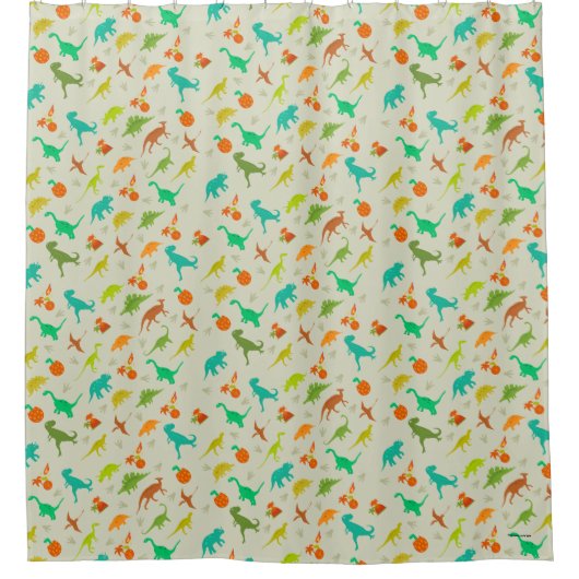 Dinosaurier-Muster Duschvorhang (Vorderseite)