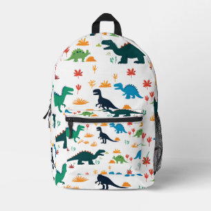 Dinosaurier Muster farbenfrohe spielerische Kunst Bedruckter Rucksack