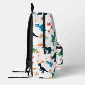 Dinosaurier Muster farbenfrohe spielerische Kunst Bedruckter Rucksack (Links)