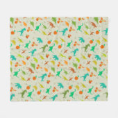 Dinosaurier-Muster Fleecedecke (Vorderseite (Horizontal))